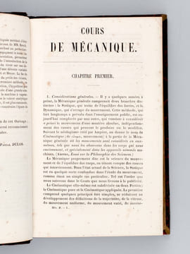 Cours de Mécanique à l'usage des Ecoles d'Arts et Métiers et de l'Enseignement spécial des lycées (4 Parties). DULOS, Pascal