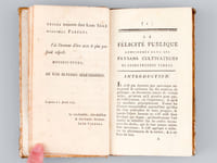La Félicité Publique considérée dans les Paysans Cultivateurs de leurs propres terres, Traduit de l'Italien par Mr. Vignoli [ Edition originale de la traduction française ]