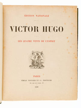 Les Quatre Vents de l'Esprit . HUGO, Victor