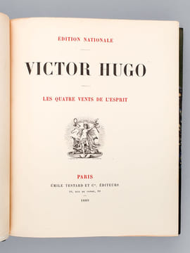 Les Quatre Vents de l'Esprit . HUGO, Victor