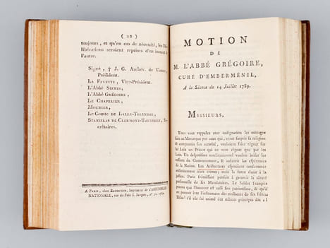 Procés-Verbal de l'Assemblée Nationale ( Du n° 1 du 17 juin 1789 au n° 63 du 31 août) 1789 ) [ Contient également : ] Motion de M. l'Abbé Grégoire, ...