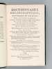 Dictionnaire bibliographique, historique et critique, des livres rares, précieux, singuliers, curieux, estimés et recherchés. Tome 1 : A - G ; Tome  2 ...