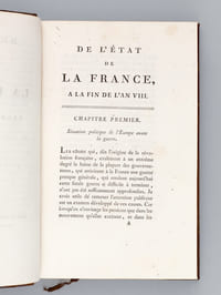De l'Etat de la France, à la Fin de l'An VIII [ Edition originale ]