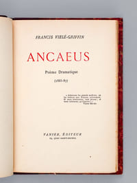 Ancaeus. Poème Dramatique (1885-87)
