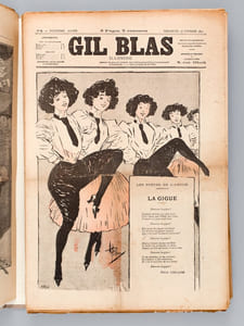 Gil Blas illustré ( Ensemble sous chemise de 98 numéros de 1891 à 1893) Première Année. Numéros 5, 10, 12, 14 à 23, 25 à 27, Deuxième Année : Numéros 3 à 7, 9 à 21, 24 à 29, 31, 36, 37, 40, 41, 45 à 48 ; Troisième Année : Numéros 1 à 16, 18 à 20, 23 à 53