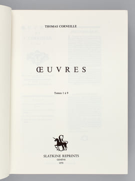 Oeuvres de T. Corneille [ Réimpression de l'édition de Paris, 1758 ]. CORNEILLE, Thomas