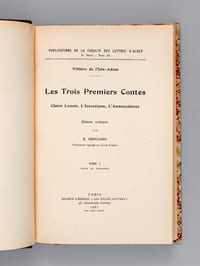 Les Trois Premiers Contes. Claire Lenoir, l'Intersigne, l'Annonciateur (2 Tomes - Complet) Tome I : Texte et Variante ; Tome II : Sources - Evolution du Texte