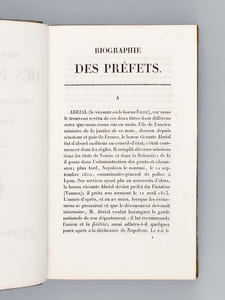 Biographie des Préfets, depuis l'organisation des Préfectures (3 mars 1800) jusqu'à ce jour