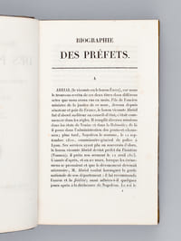 Biographie des Préfets, depuis l'organisation des Préfectures (3 mars 1800) jusqu'à ce jour