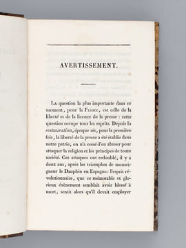 De la Liberté et de la Licence de la Presse [ Edition originale ] [ Suivi de : ] Les Crimes Constitutionnels de France, ou La Désolation Française, ...