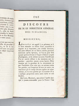 Ouverture des Etats-Généraux faite à Versailles le 5 Mai 1789. Discours du Roi; Discours de M. Le Garde des Sceaux ; Rapport de M. le Directeur ...
