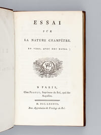 Essai sur la Nature Champêtre. En Vers, avec des Notes [ Edition originale ]