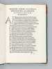 Ioannis Aurelii Augurelli P. Armininensis Chrysopoeiae Libri .III. et Geronticon Liber Primus. AUGURELLUS, Ioannes Aurelius ; [ AUGURELLE, Jean Aurèle ...