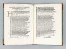 Ioannis Aurelii Augurelli P. Armininensis Chrysopoeiae Libri .III. et Geronticon Liber Primus. AUGURELLUS, Ioannes Aurelius ; [ AUGURELLE, Jean Aurèle ...