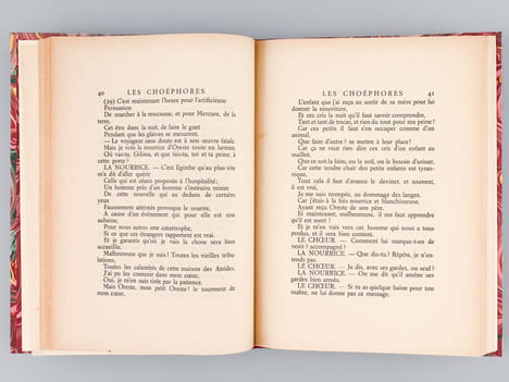 Les Choéphores d'Eschyle [ Suivi de : ] Les Euménides d'Eschyle  [ Suivi de : ] L'Ours et la Lune. Farce pour un théâtre de marionettes. ESCHYLE, ; ...