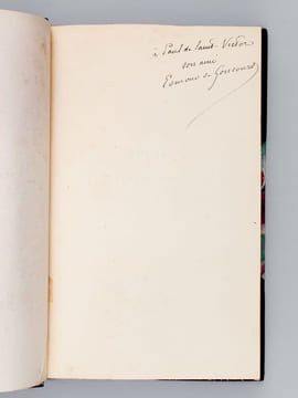 Idées et Sensations [ Edition originale - Livre dédicacé par Edmond de Goncourt à Paul de Saint-Victor ]. GONCOURT, Edmond & Jules de