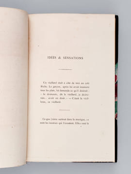 Idées et Sensations [ Edition originale - Livre dédicacé par Edmond de Goncourt à Paul de Saint-Victor ]. GONCOURT, Edmond & Jules de