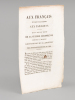 Aux Français et particulièrement aux Parisiens. Quel est le motif de la Guerre européenne contre la France ? Louis XVIII pouvait-il l'empêcher ? Par ...