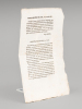 Proclamation du Roi, du 20 avril 1815 [Edition originale ] "Français, l'heure de votre délivrance approche ; restez paisible : l'ennemi de la France ...