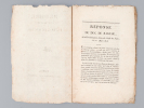 Mémoire justificatif du Duc de Raguse [ à la Proclamation datée du Golfe de Juan, le 1er Mars 1815 ]. DUC DE RAGUSE, Maréchal ; [MARMONT ]