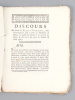 Discours du Comte de Lally-Tollendal, dans l'Interrogatoire qu'il a prêté au Parlement de Dijon, en qualité de Curateur à la Mémoire du Comte de Lally ...