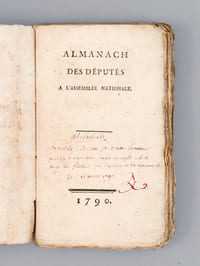 Almanach des Députés à l'Assemblée Nationale