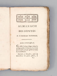 Almanach des Députés à l'Assemblée Nationale