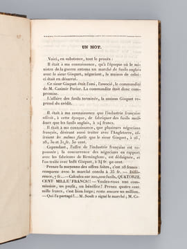 [ Recueil de 3 Titres : ] Procès des Fusils-Gisquet. Plainte en diffamation de MM. Casimir-Périer et Soult, Ministre du Roi contre M. Armand Marrast, ...