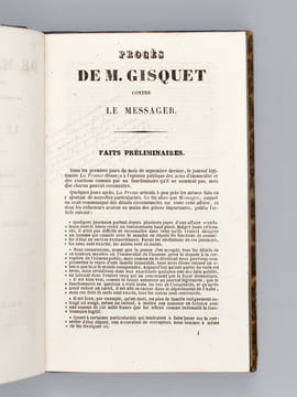 [ Recueil de 3 Titres : ] Procès des Fusils-Gisquet. Plainte en diffamation de MM. Casimir-Périer et Soult, Ministre du Roi contre M. Armand Marrast, ...