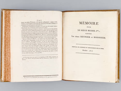 [ Recueil de 4 Titres : ] Mémoire à Consulter et Consultation, pour le Sieur Michel Jeune, Plaignant ; Contre les Sieurs Reynier et Boissière ; et ...