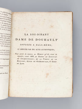 [ Recueil de 9 ouvrages relatifs à l'affaire Lusignan de Champignelles veuve Douhault ] Mémoire et Consultation, pour Armand-Louis Rogres de Luzignan ...