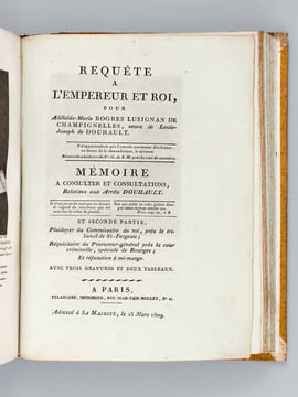 [ Recueil de 9 ouvrages relatifs à l'affaire Lusignan de Champignelles veuve Douhault ] Mémoire et Consultation, pour Armand-Louis Rogres de Luzignan ...