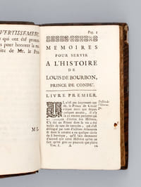 Mémoires pour servir à l'Histoire de Louis de Bourbon, Prince de Condé (2 Tomes - Complet)
