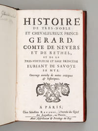 Histoire de Très Noble et Chevaleureux Prince Gérard, Comte de Nevers et de Rethel, et de la Très Vertueuse et sage Princesse Euriant de Savoye sa Mye