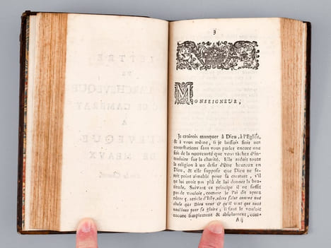 [ Recueil de 6 lettres de Fénelon à Bossuet, en éditions originales ] Lettre de M. Larcheveque Duc de Cambray à M. l'Eveque de Meaux Pour répondre à ...