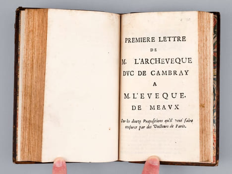 [ Recueil de 6 lettres de Fénelon à Bossuet, en éditions originales ] Lettre de M. Larcheveque Duc de Cambray à M. l'Eveque de Meaux Pour répondre à ...