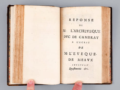 [ Recueil de 6 lettres de Fénelon à Bossuet, en éditions originales ] Lettre de M. Larcheveque Duc de Cambray à M. l'Eveque de Meaux Pour répondre à ...