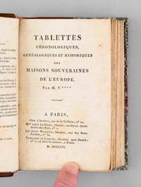Tablettes chronologiques généalogiques et historiques des Maisons Souveraines de l'Europe