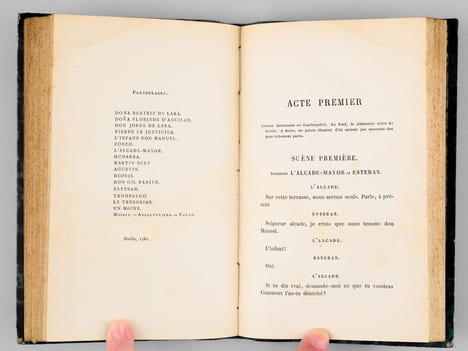 Théâtre Complet de Auguste Vacquerie (2 Tomes - Complet) [ Livre dédicacé par l'auteur ] Tome I : Tragaldabas. Les Funérailles de l'Honneur ; Tome II ...