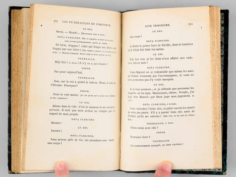 Théâtre Complet de Auguste Vacquerie (2 Tomes - Complet) [ Livre dédicacé par l'auteur ] Tome I : Tragaldabas. Les Funérailles de l'Honneur ; Tome II ...