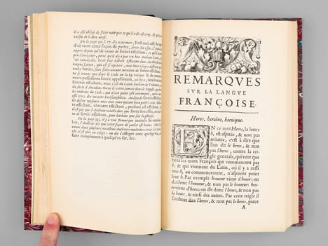 Remarques sur la Langue Françoise. Fac similé de l'édition originale. FAVRE DE VAUGELAS, Claude ; (STREICHER, Jeanne)