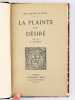 La Plainte du Désiré. LEMAIRE DES BELGES, Jean ; ( YABSLEY )