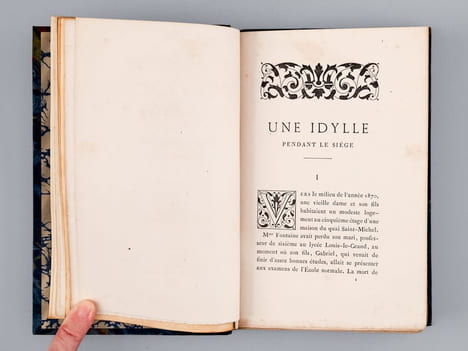 [ Ensemble de 7 livres édit. Alphonse Lemerre, sous reliure cuir assortie ] Arrière-Saison, poésies ; Le Cahier Rouge, poésies ; Madame de Maintenon, ...