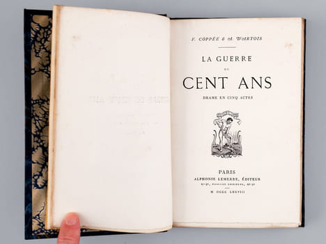 [ Ensemble de 7 livres édit. Alphonse Lemerre, sous reliure cuir assortie ] Arrière-Saison, poésies ; Le Cahier Rouge, poésies ; Madame de Maintenon, ...