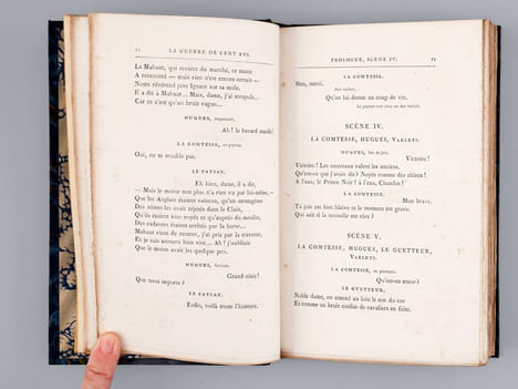 [ Ensemble de 7 livres édit. Alphonse Lemerre, sous reliure cuir assortie ] Arrière-Saison, poésies ; Le Cahier Rouge, poésies ; Madame de Maintenon, ...