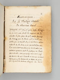 [ Manuscrit ] Remarques sur la Théologie Morale de M. Bonal