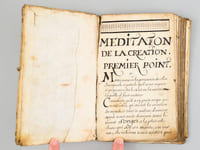 Manuscrit du XVIIIe siècle d'un "Dictionnaire des Chasseurs" et recettes pour les chiens blessés ou malades, et livre de compte