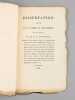 Dissertation sur un Tombeau Antique [ Edition originale ]. CHAUDRUC, M. C. A. ; [ CHAUDRUC DE CRAZANNES, Baron Jean-César-Marie-Alexandre ]