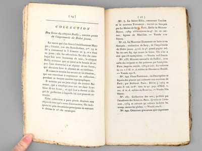 Essai d'une Bibliographie Annuelle, ou Résumé des différens Catalogues de Livres qui ont paru dans le cours de l'an 9 ; avec les prix des Articles. 