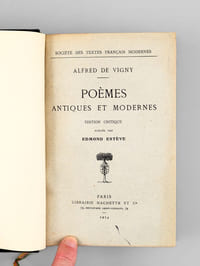 [ 2 livres reliés en un volume ] Poèmes antiques et modernes ; Les Destinées, poèmes philosophiques.